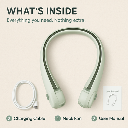 Neck Hanging Fan - Portable Hands-Free Cooling