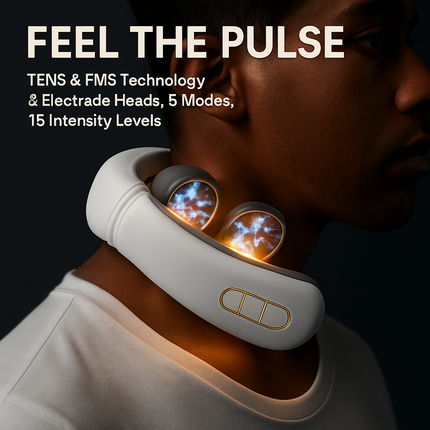 8-Head EMS Neck Massager with Heat and Remote Control