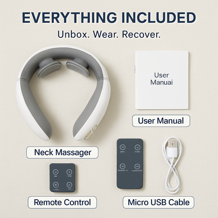 8-Head EMS Neck Massager with Heat and Remote Control