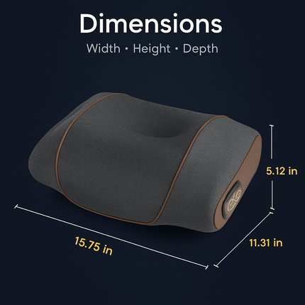 3-in-1 Neck Massager Pillow Ergonomic Massager with Heating Vibration Air Compression 30Min Timer for Neck Back Shoulder Pain Relief