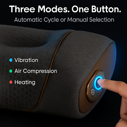 3-in-1 Neck Massager Pillow Ergonomic Massager with Heating Vibration Air Compression 30Min Timer for Neck Back Shoulder Pain Relief