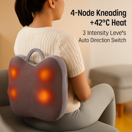 Cordless Shiatsu Back and Waist Massager with Heat