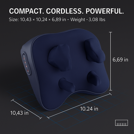 Cordless Neck Massager Pillow with Heat and Shiatsu