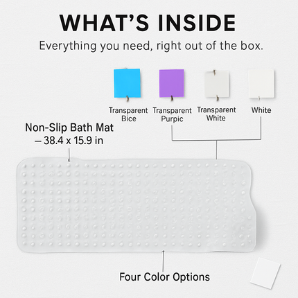 Bath Tub Mat for Safe, Non-Slip Bathroom Floors