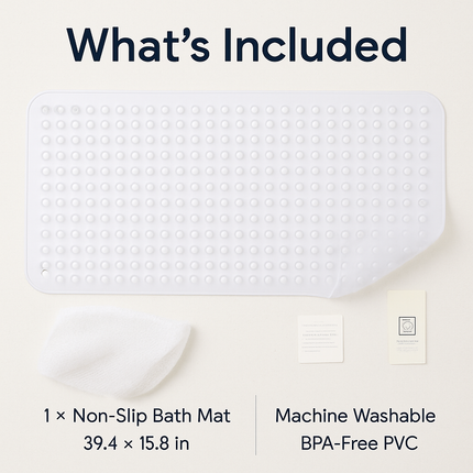 Bath Tub Mat for Safe, Non-Slip Bathroom Floors