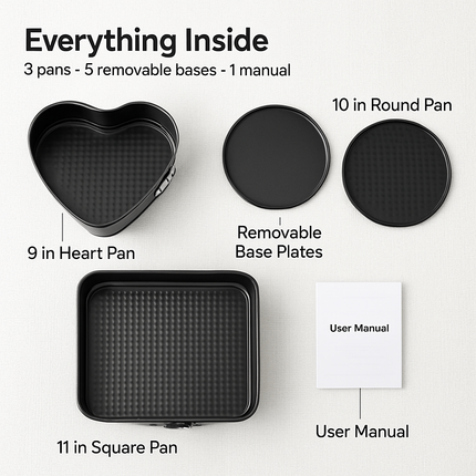 Springform Cake Pan Set for Versatile Baking