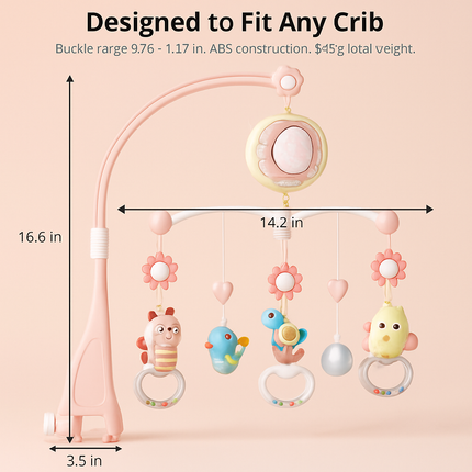 Baby Musical Crib Bell with Mobile & Star Projection