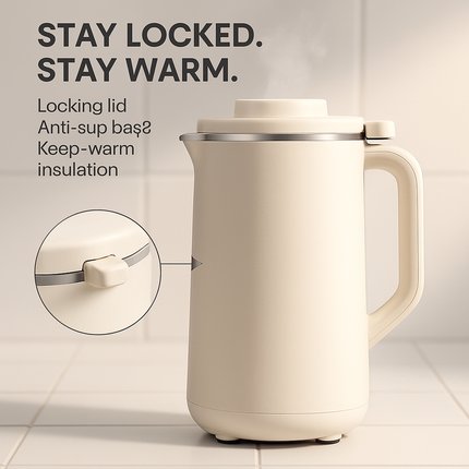 Nut Milk Maker with Delay Function and Self-Cleaning