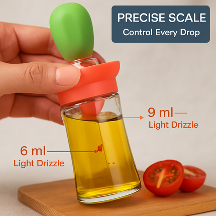 Oil Dispenser Bottle 2-in-1 with Dropper & Brush