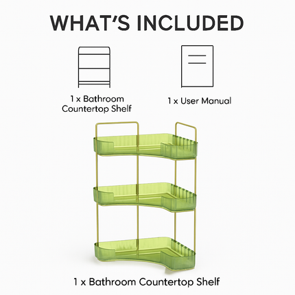 Bathroom Countertop Organizer Corner Shelf