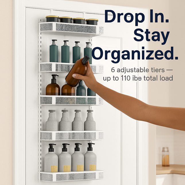 Over The Door Pantry Organizer 6-Tier for Door Mount
