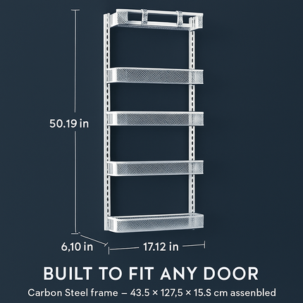 Over The Door Pantry Organizer 6-Tier for Door Mount