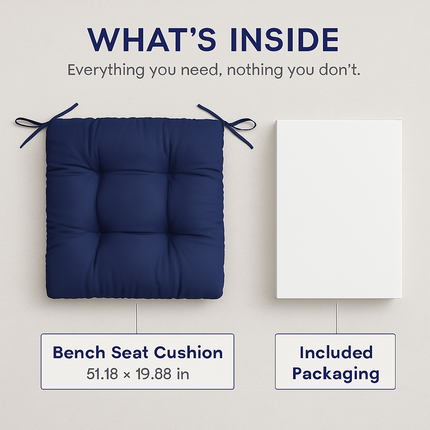 Bench Seat Cushion for Indoor/Outdoor Furniture