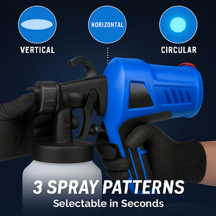 Electric Paint Sprayer with 3 Patterns and 800ml Cup