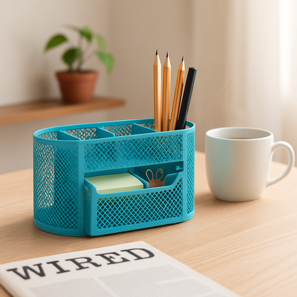 Metal Mesh Pencil Holder Desk Organizer for Home Office
