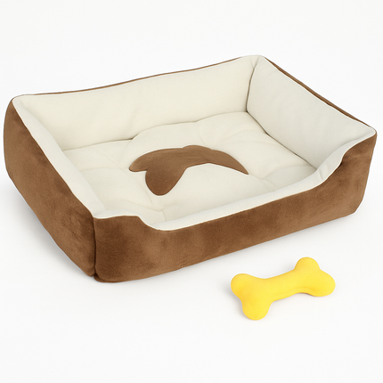 Dog Bed with Soft Fleece Cushion - Cozy & Secure Rest