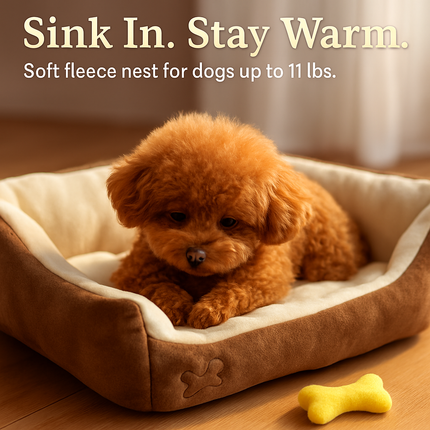 Dog Bed with Soft Fleece Cushion - Cozy & Secure Rest