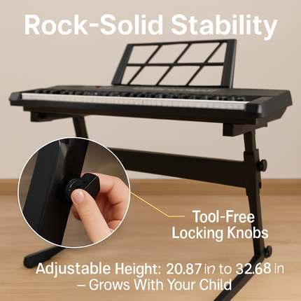 61-Key Digital Music Keyboard for Kids with Stand
