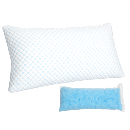 Shredded Memory Foam Pillow - Adjustable, Cooling, Washable