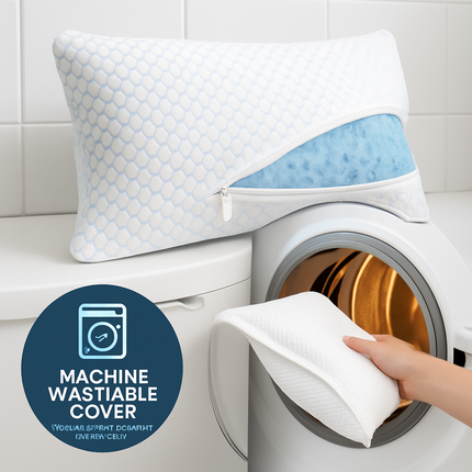 Shredded Memory Foam Pillow - Adjustable, Cooling, Washable