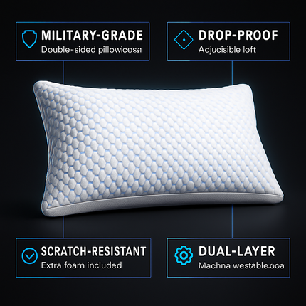 Shredded Memory Foam Pillow - Adjustable, Cooling, Washable