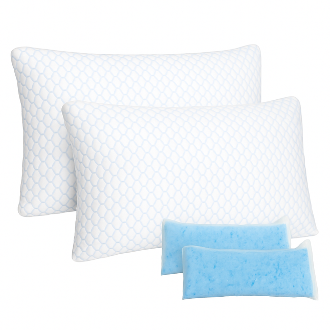 Shredded Memory Foam Pillow - Adjustable, Cooling, Washable