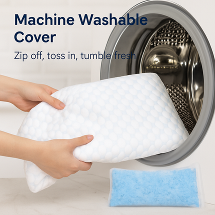 Shredded Memory Foam Pillow - Adjustable, Cooling, Washable