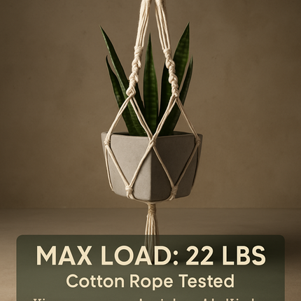 Plant Hanger Net Bag for Round/Square Pots 4-11in