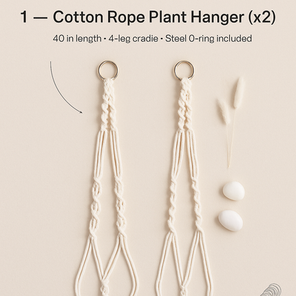 Plant Hanger Net Bag for Round/Square Pots 4-11in