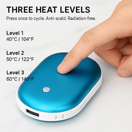 Portable Hand Warmer with Double-Sided Heating
