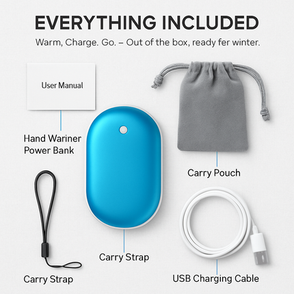 Portable Hand Warmer with Double-Sided Heating