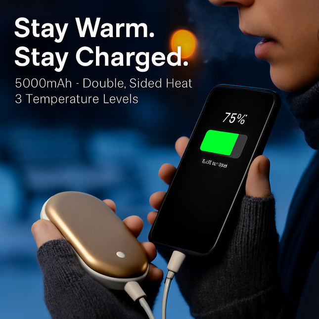Portable Hand Warmer with Double-Sided Heating