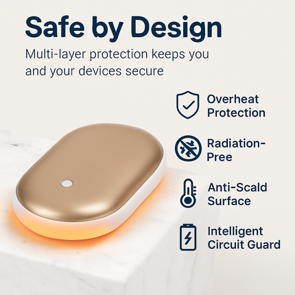Portable Hand Warmer with Double-Sided Heating