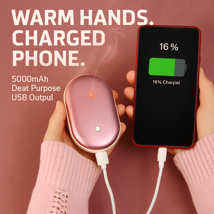 Portable Hand Warmer with Double-Sided Heating
