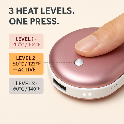 Portable Hand Warmer with Double-Sided Heating