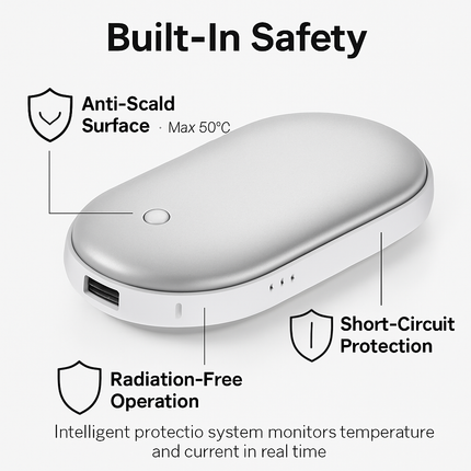 Portable Hand Warmer with Double-Sided Heating