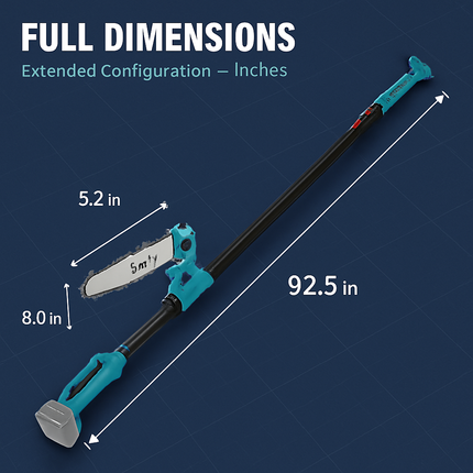 Cordless Pole Saw and Mini Chainsaw with Extension