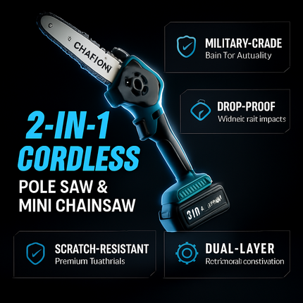 Cordless Pole Saw and Mini Chainsaw with Extension