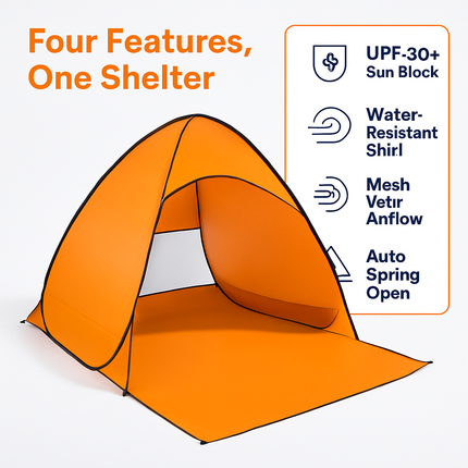 Pop Up Beach Tent UV Shelter for 2-3 with Net Window