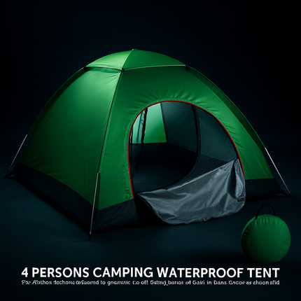 Camping Pop Up Tent for 3-4 People - Quick Setup, All-Season