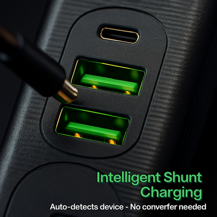 Power Strip with USB Ports and Wall Mount