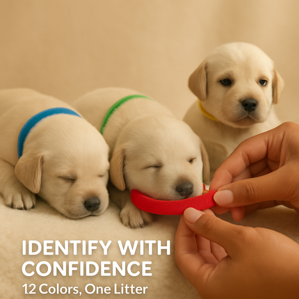 Whelping Puppy ID Collars for Quick, Clear Identification