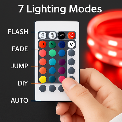 LED Strip Lights RGB Color Changing with IR Remote