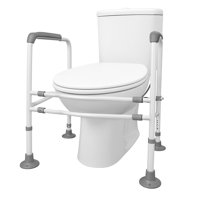 Toilet Safety Rails with Adjustable Height and Width