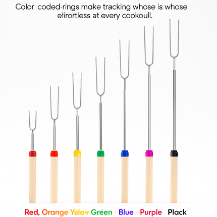Stainless Steel Roasting Sticks Set for Safe Grilling