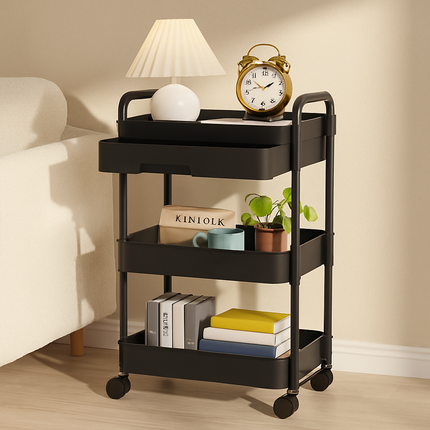 3 Tier Rolling Utility Cart with Wheels for Home Use