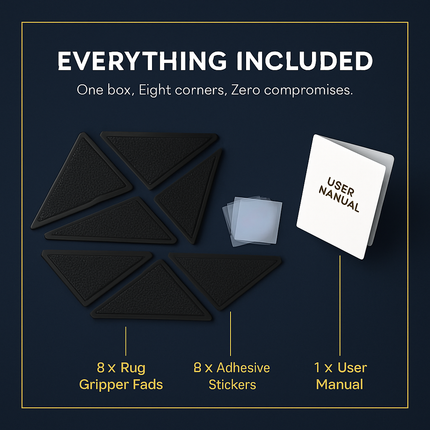 Area Rug Gripper Pad Triangular Non-Slip Corners