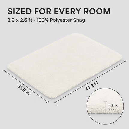 Fluffy Bedroom Rug: Plush Shag for Cozy Floors