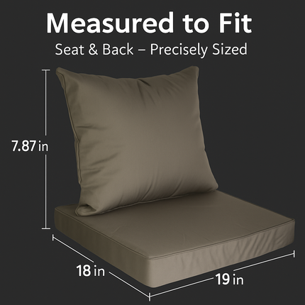 Outdoor Chair Cushion & Pillow Set for Patio Furniture