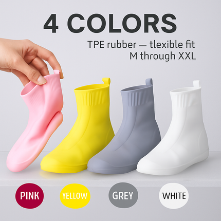 Waterproof Shoe Covers for Rain - Non-Slip Protectors